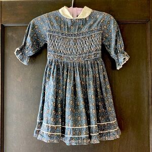 Vintage girls’ smocked dress